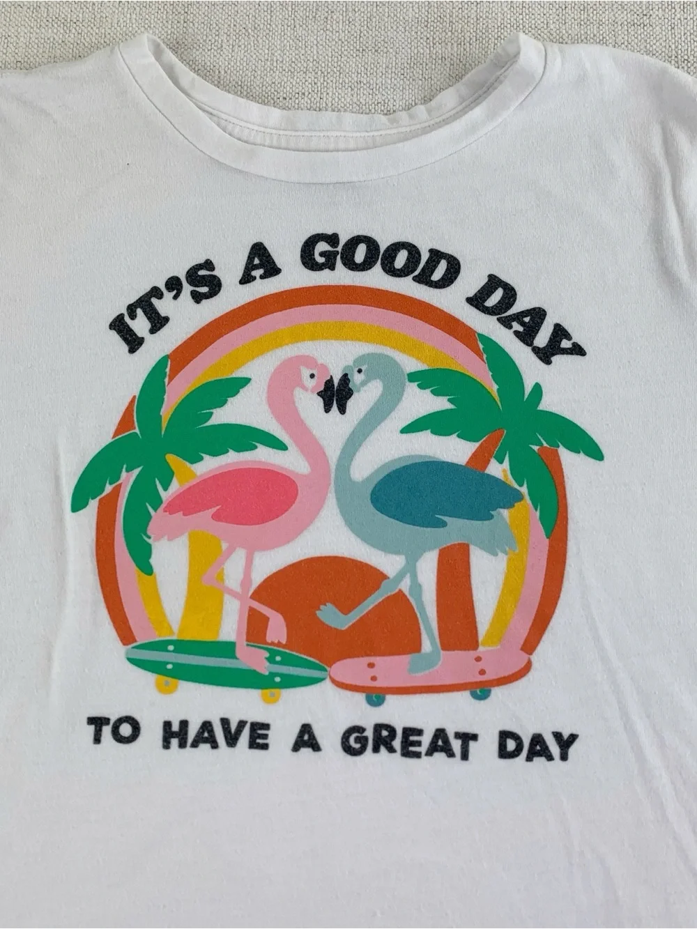 Lot of 2 Old‎ Navy girl's Unicorn Graphic Tee with Rainbow Accents short sleeve